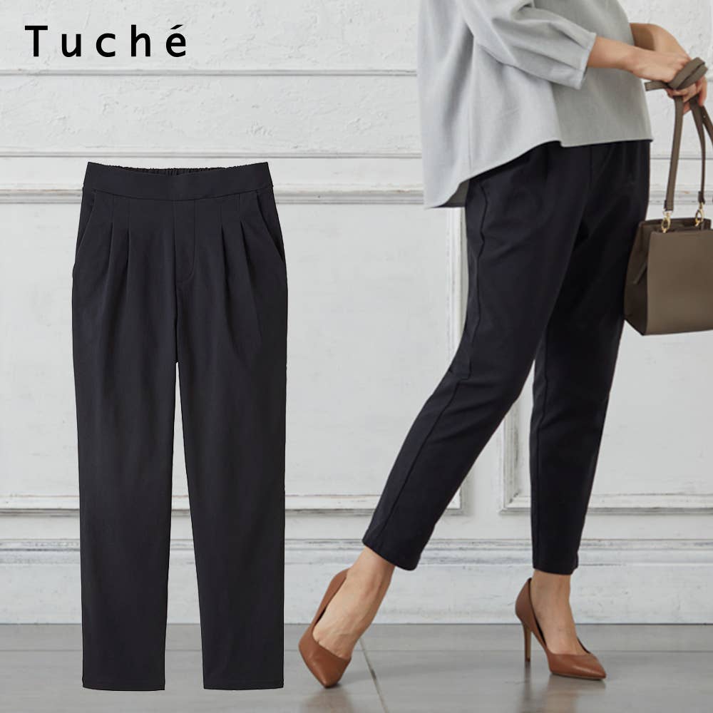 [Tapered, fleece lining] Rayon blend pants [SALE]